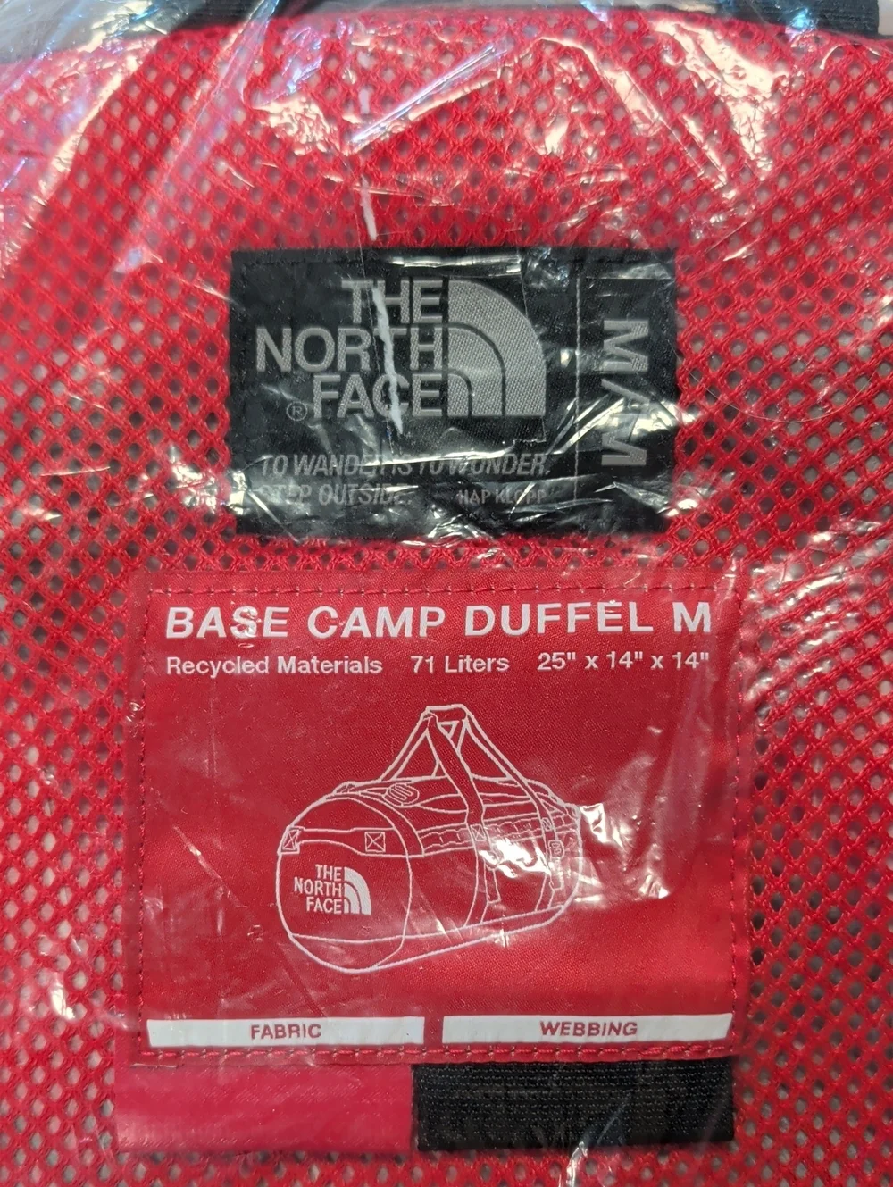 THE NORTH FACE Base Camp Duffel M 71L Red NEW